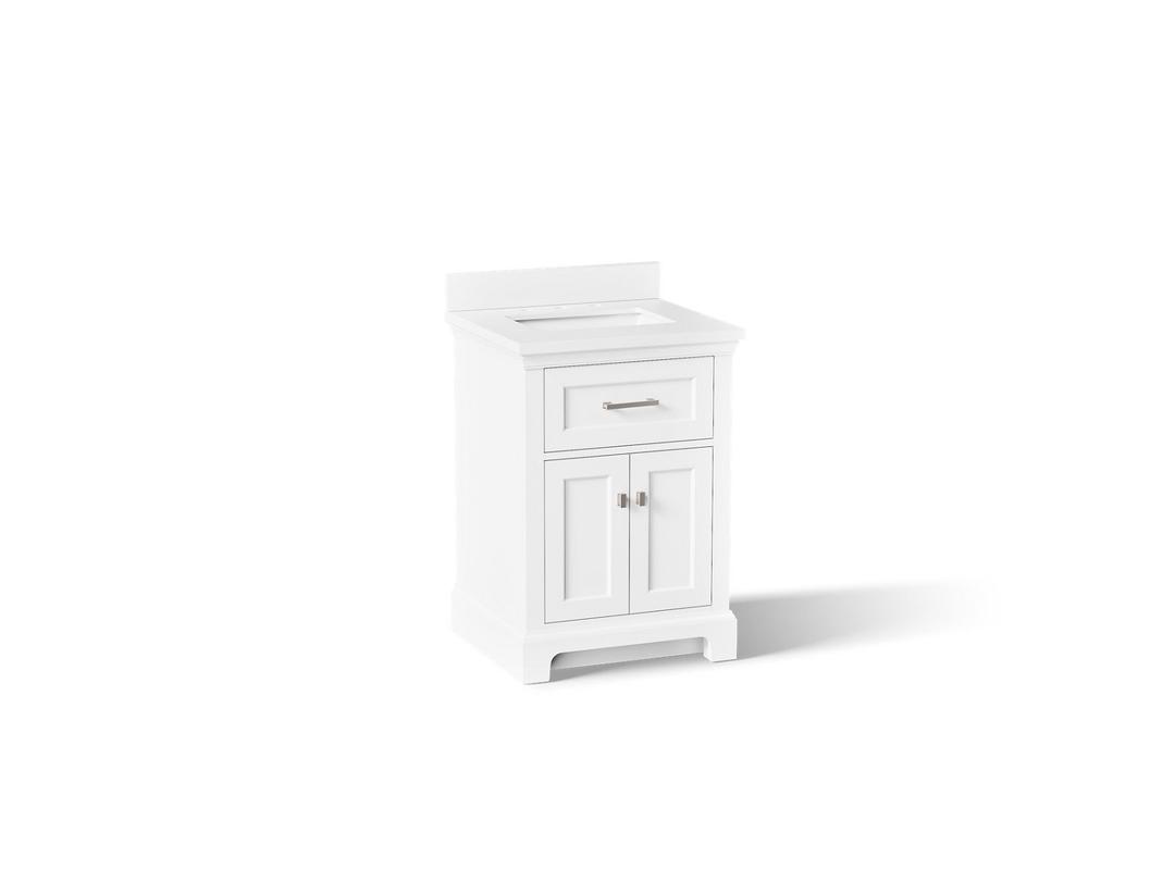 Kohler CharlemontE 24'' bathroom vanity cabinet with sink and quartz top - White by Kohler