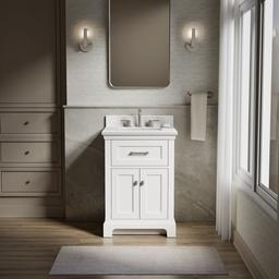 Kohler CharlemontE 24'' bathroom vanity cabinet with sink and quartz top - White - image 2