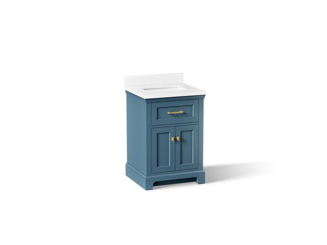 Kohler CharlemontE 24'' bathroom vanity cabinet with sink and quartz top - Tidal Blue by Kohler