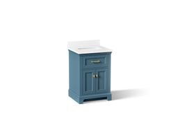 Kohler CharlemontE 24'' bathroom vanity cabinet with sink and quartz top - Tidal Blue - image 1