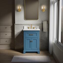 Kohler CharlemontE 24'' bathroom vanity cabinet with sink and quartz top - Tidal Blue - image 2
