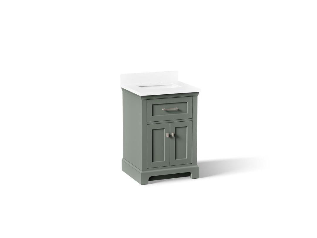 Kohler Charlemont 24'' Bathroom Vanity Cabinet With Sink And Quartz Top Umbral Green by Kohler