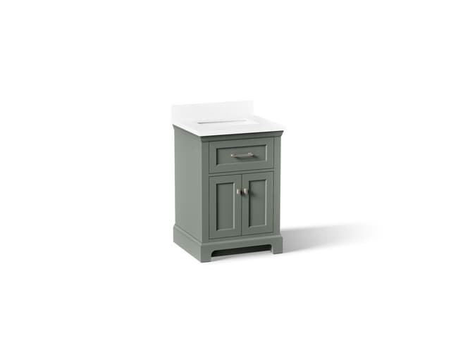 Kohler Charlemont 24'' Bathroom Vanity Cabinet With Sink And Quartz Top Umbral Green