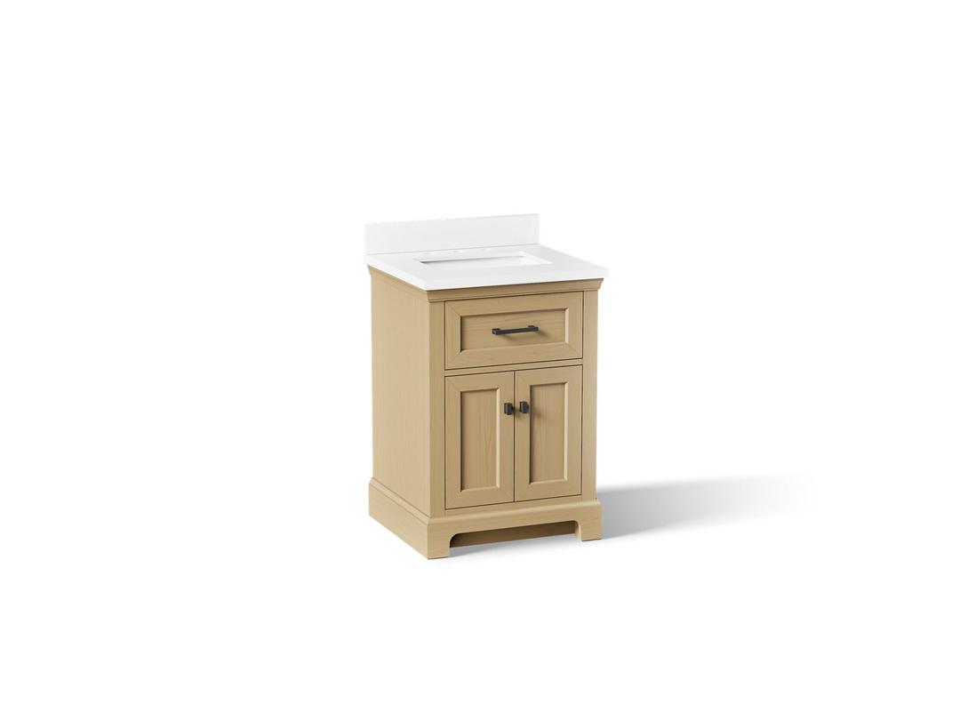 Kohler CharlemontE 24'' bathroom vanity cabinet with sink and quartz top - Light Oak by Kohler