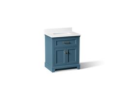 Kohler CharlemontE 30'' bathroom vanity cabinet with sink and quartz top - Tidal Blue - image 1