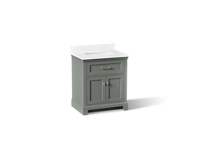 Kohler Charlemont 30'' Bathroom Vanity Cabinet With Sink And Quartz Top Umbral Green