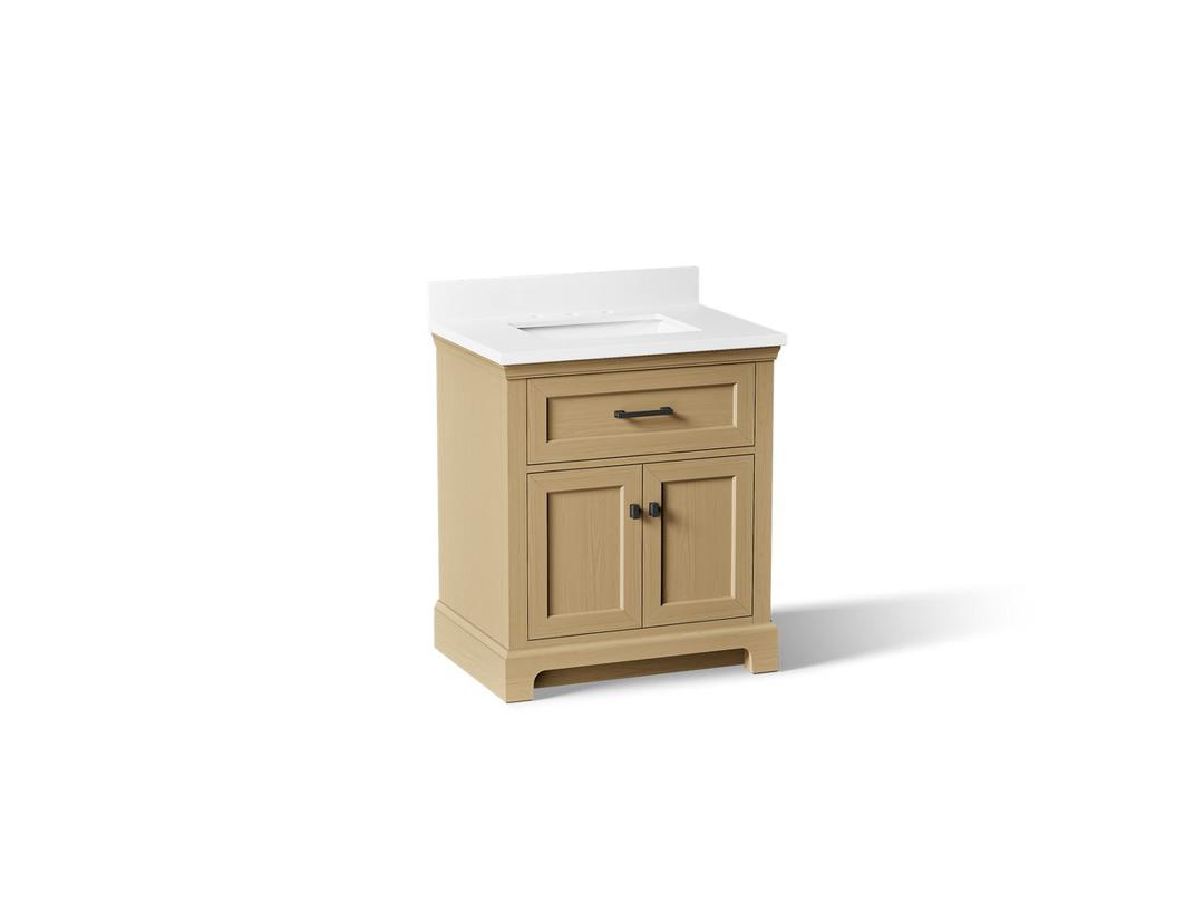 Kohler CharlemontE 30'' bathroom vanity cabinet with sink and quartz top - Light Oak by Kohler