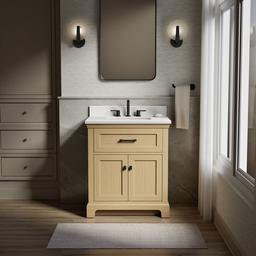 Kohler CharlemontE 30'' bathroom vanity cabinet with sink and quartz top - Light Oak - image 2