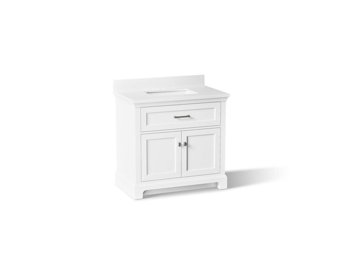 Kohler CharlemontE 36'' bathroom vanity cabinet with sink and quartz top - White by Kohler