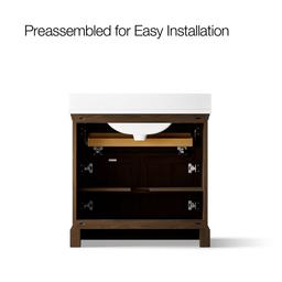 36'' bathroom vanity cabinet with sink and quartz top - image 10