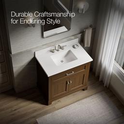 36'' bathroom vanity cabinet with sink and quartz top - image 11