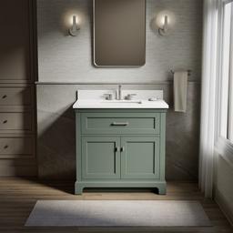Kohler Charlemont 36'' Bathroom Vanity Cabinet With Sink And Quartz Top Umbral Green - image 2