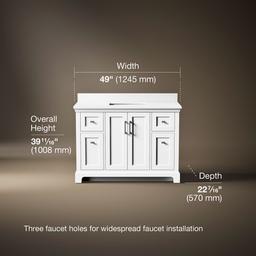 CharlemontE 48'' bathroom vanity cabinet with sink and quartz top - image 3