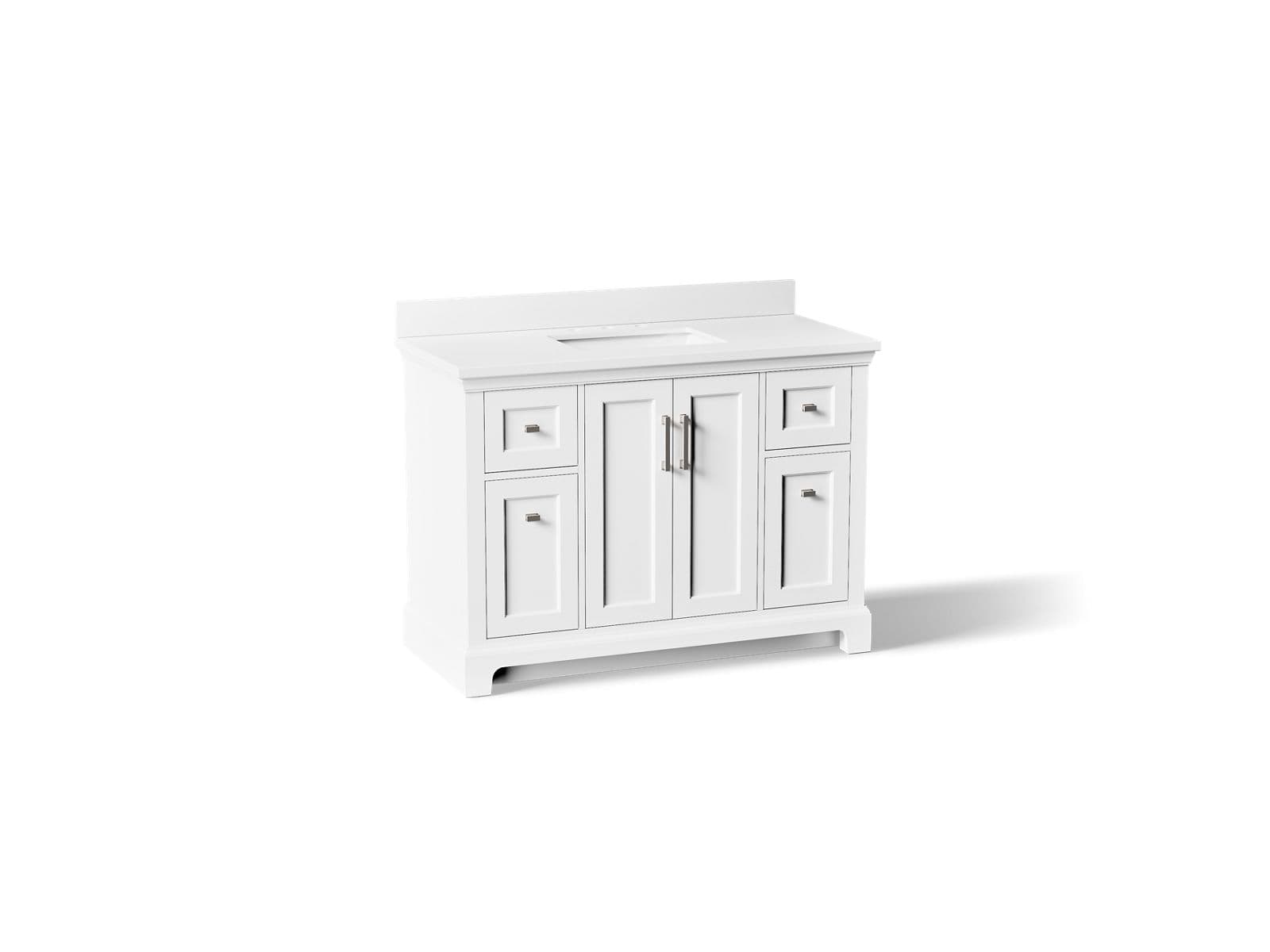 Kohler Charlemont™ 48" bathroom vanity cabinet with sink and quartz top by Kohler