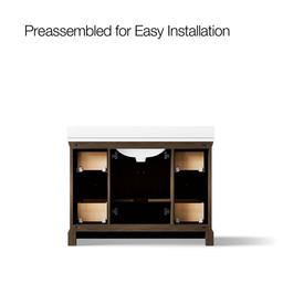 48'' bathroom vanity cabinet with sink and quartz top - image 10