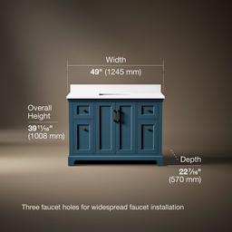 CharlemontE 48'' bathroom vanity cabinet with sink and quartz top - image 3