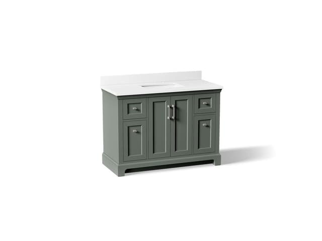 Kohler Charlemont 48'' Bathroom Vanity Cabinet With Sink And Quartz Top Umbral Green