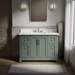 Kohler Charlemont 48'' Bathroom Vanity Cabinet With Sink And Quartz Top Umbral Green - image 2