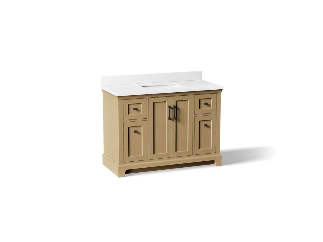 CharlemontE 48'' bathroom vanity cabinet with sink and quartz top by Kohler