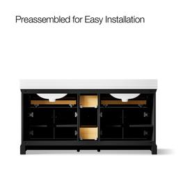 CharlemontE 72'' bathroom vanity cabinet with sinks and quartz top - image 10