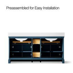 CharlemontE 72'' bathroom vanity cabinet with sinks and quartz top - image 10