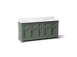 Kohler Charlemont 72'' Bathroom Vanity Cabinet With Sinks And Quartz Top Umbral Green - image 1