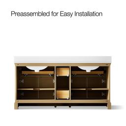 CharlemontE 72'' bathroom vanity cabinet with sinks and quartz top - image 10