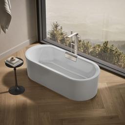 Kohler VoluteE 63'' x 28-3/8'' freestanding bath with shroud - White - image 2