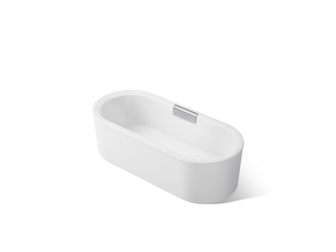 Kohler VoluteE 63'' x 28-3/8'' freestanding bath with shroud - White by Kohler