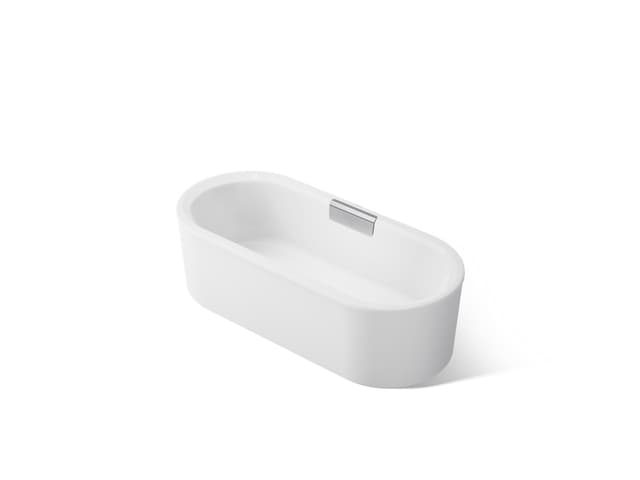 Kohler VoluteE 63'' x 28-3/8'' freestanding bath with shroud - White