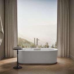 Kohler VoluteE 63'' x 28-3/8'' freestanding bath with shroud - White - image 4