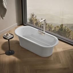 VoluteE 63'' x 28-3/8'' freestanding bath with base - image 2