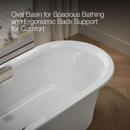 VoluteE 63'' x 28-3/8'' freestanding bath with base - image 8