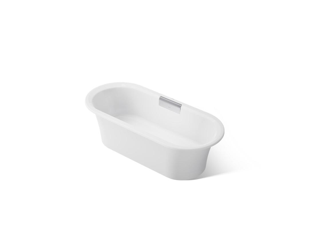 VoluteE 63'' x 28-3/8'' freestanding bath with base by Kohler
