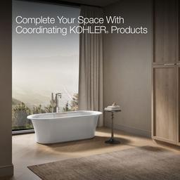 VoluteE 63'' x 28-3/8'' freestanding bath with base - image 6