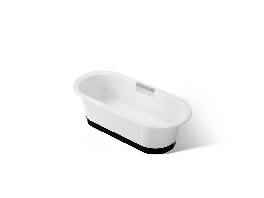 VoluteE 63'' x 28-3/8'' freestanding bath with base by Kohler