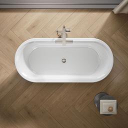 VoluteE 63'' x 28-3/8'' freestanding bath with base - image 7