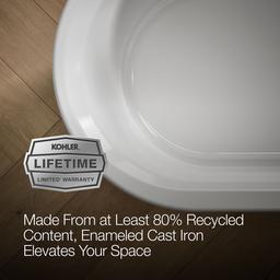 VoluteE 63'' x 28-3/8'' freestanding bath with base - image 9