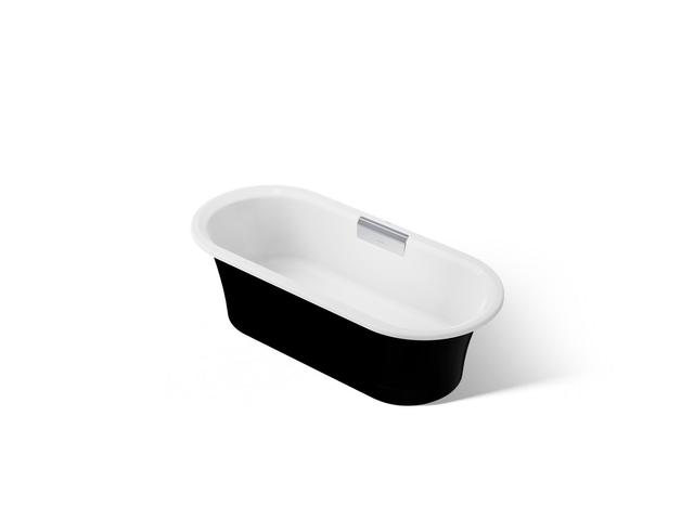 VoluteE 63'' x 28-3/8'' freestanding bath with base