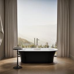 VoluteE 63'' x 28-3/8'' freestanding bath with base - image 4