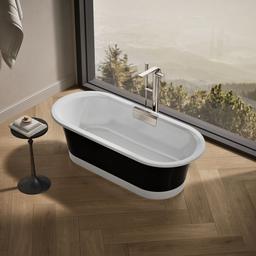 VoluteE 63'' x 28-3/8'' freestanding bath with base - image 2