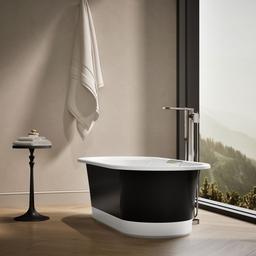 VoluteE 63'' x 28-3/8'' freestanding bath with base - image 12