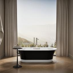 VoluteE 63'' x 28-3/8'' freestanding bath with base - image 4