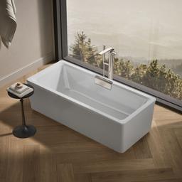 Kohler VoluteE 63'' x 28-3/8'' freestanding bath with shroud - White - image 2