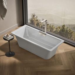 VoluteE 63'' x 28-3/8'' freestanding bath with base - image 2