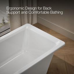 VoluteE 63'' x 28-3/8'' freestanding bath with base - image 8