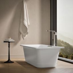 VoluteE 63'' x 28-3/8'' freestanding bath with base - image 11