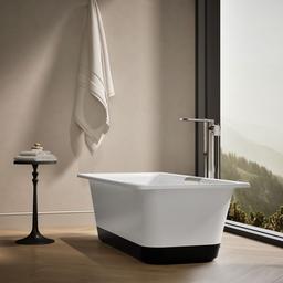 VoluteE 63'' x 28-3/8'' freestanding bath with base - image 12