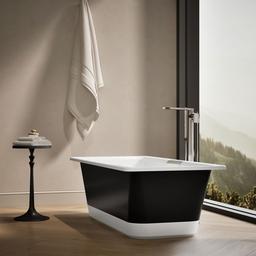 VoluteE 63'' x 28-3/8'' freestanding bath with base - image 11