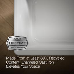 VoluteE 63'' x 28-3/8'' freestanding bath with base - image 9